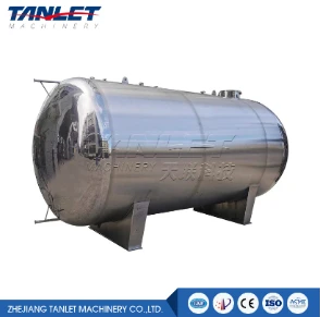 Yatay Paslanmaz Çelik Tank